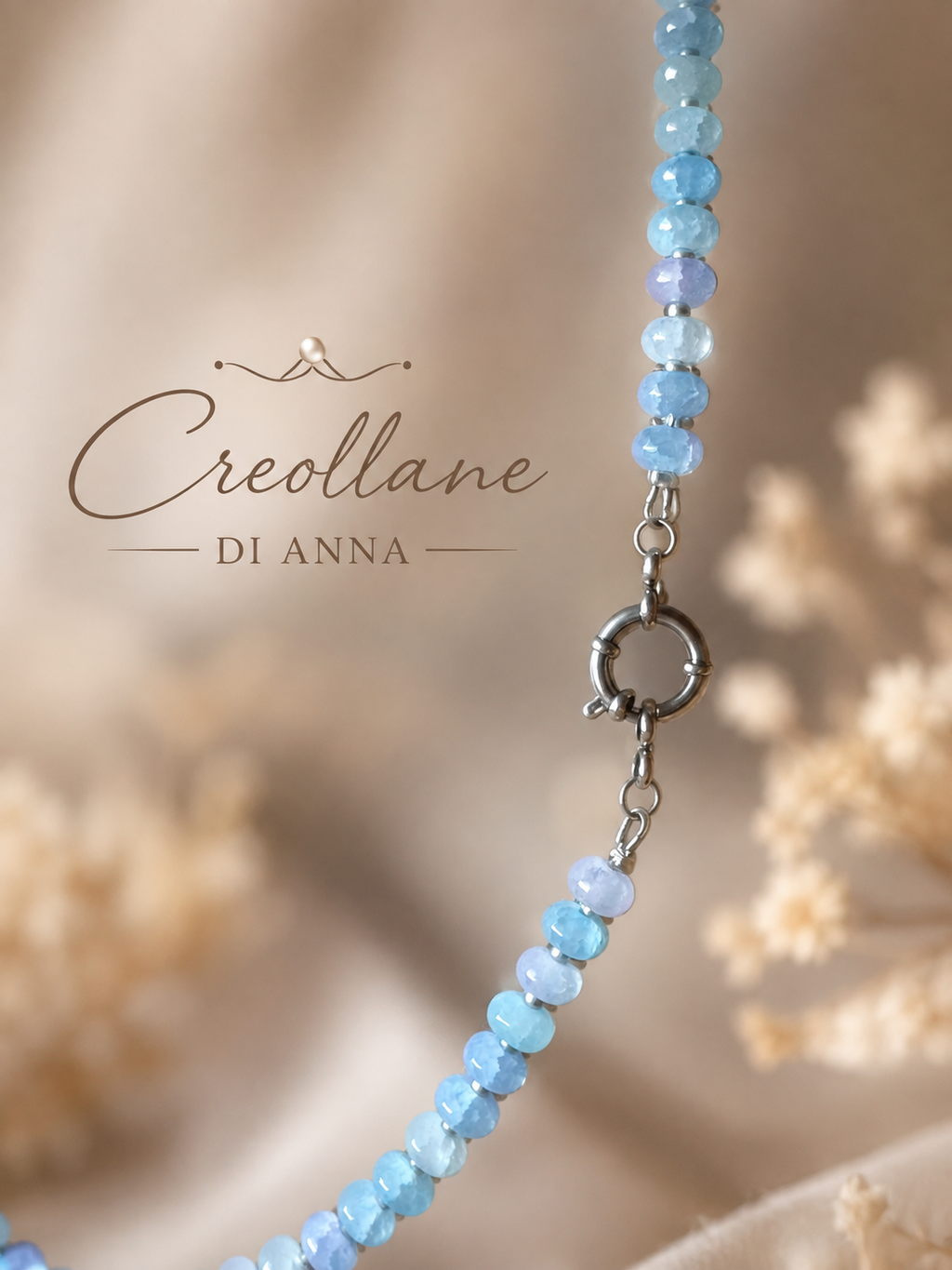 Collana Agata Dragon Vein Asimmetrica Madreperla | Made in Italy