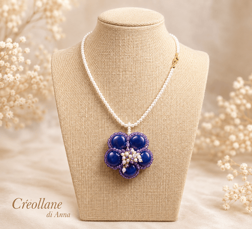 Collane Choker Artigianale Handmade | Metallo con Cristalli e Ceramica, Collarino e Collanina in Perle | Made in Italy - Handmade Made in Italy