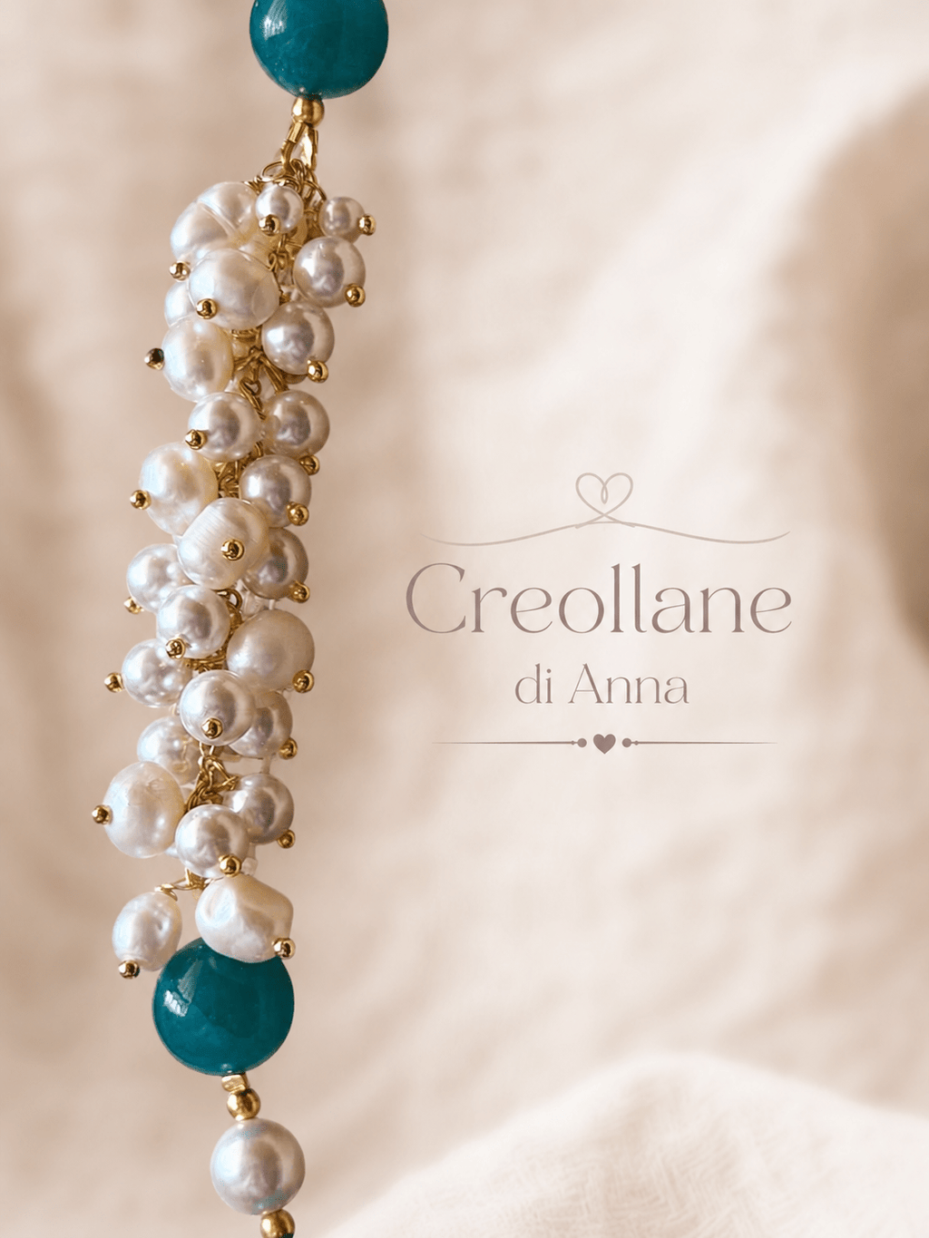 Collane Collana Agata Ottanio, Perle di Maiorca e Elemento Centrale in Perle | Made in Italy - Handmade Made in Italy