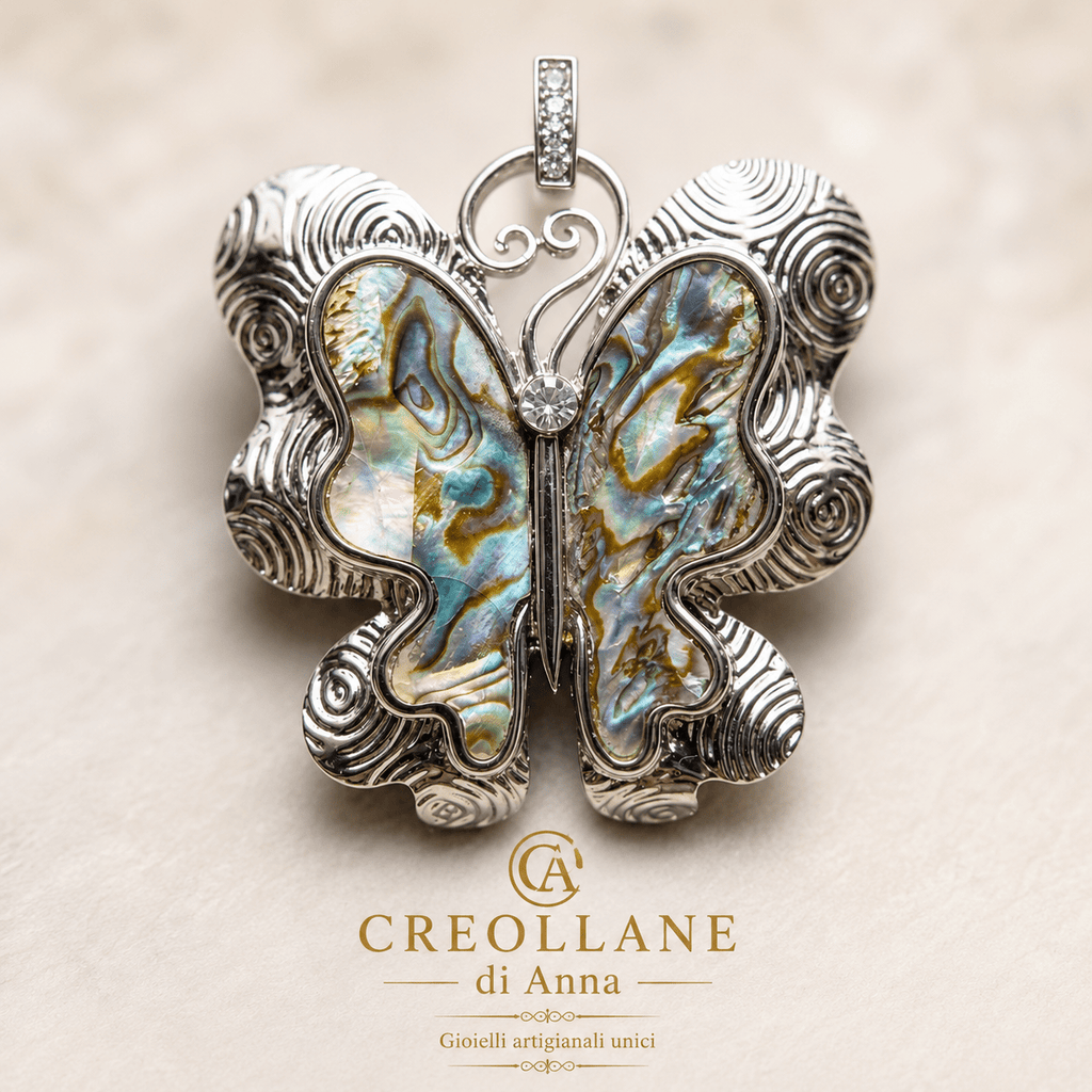 Collane Collana Artigianale Handmade | Onice ed Ematite con Ciondolo in Argento | Made in Italy - Handmade Made in Italy
