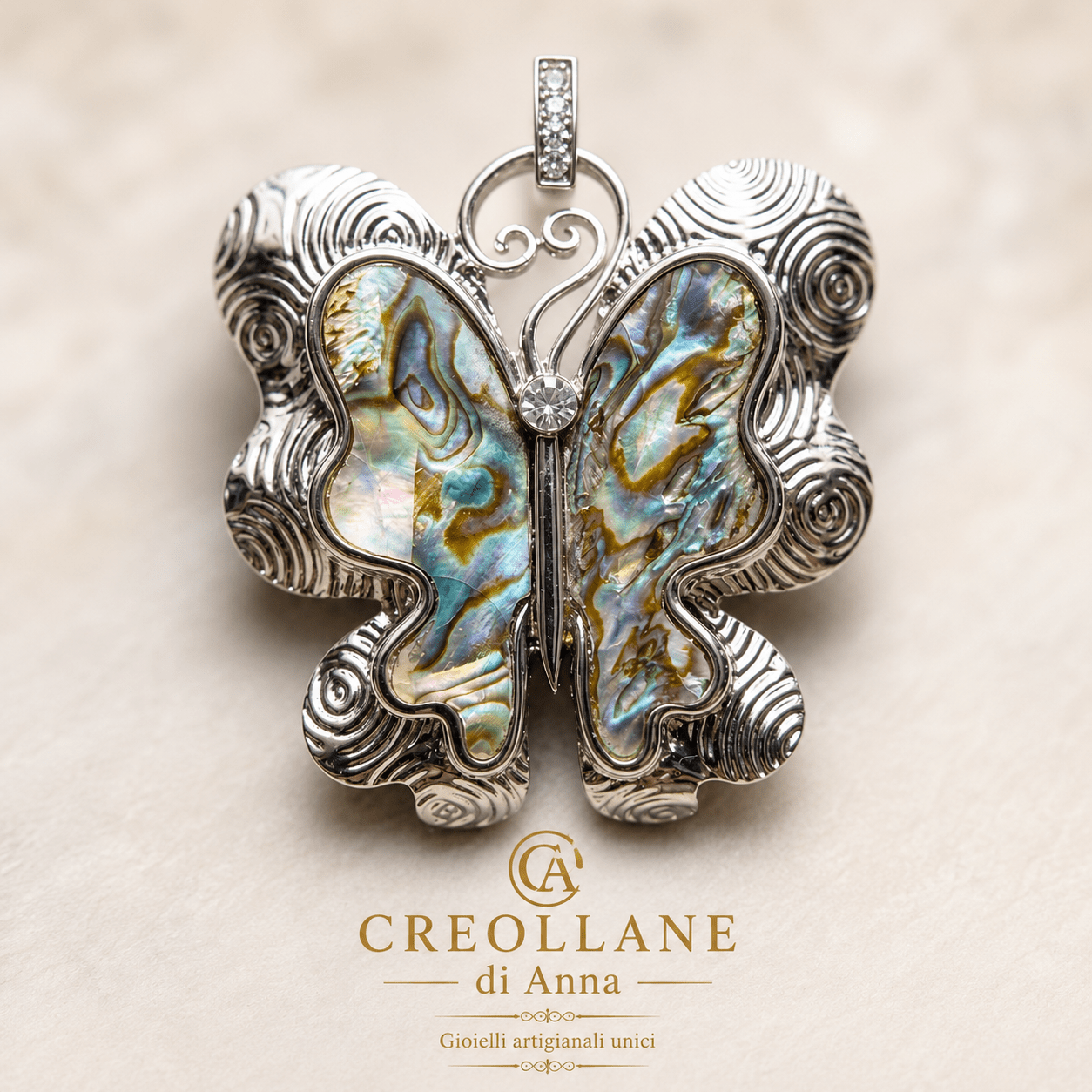 Collane Collana Artigianale Handmade | Onice ed Ematite con Ciondolo in Argento | Made in Italy - Handmade Made in Italy