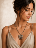 Collane Collana Artigianale Handmade | Onice ed Ematite con Ciondolo in Argento | Made in Italy - Handmade Made in Italy