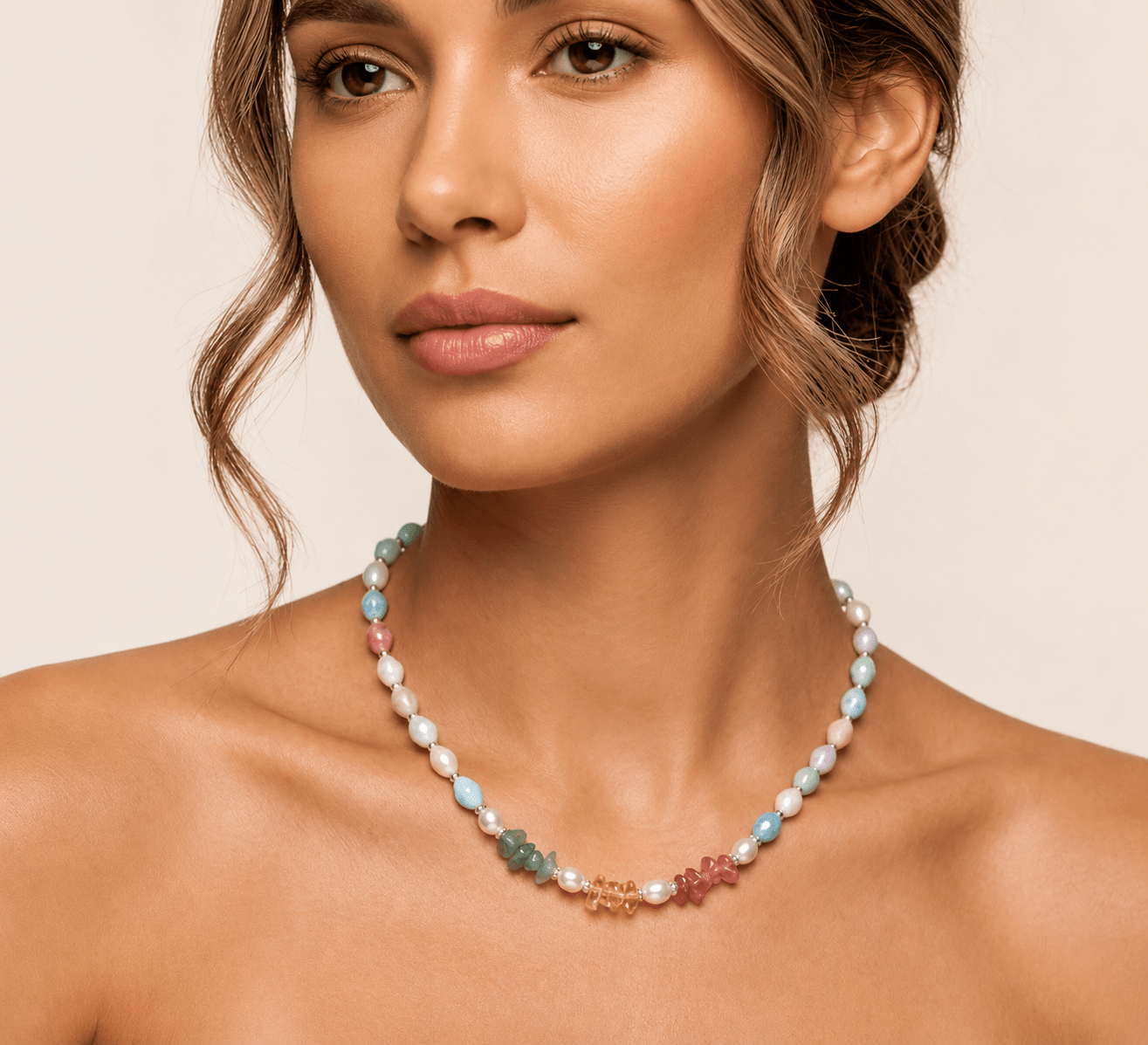 Collane Collana Artigianale Handmade | Quarzo Ciliegia, Citrino e Avventurina | Made in Italy - Handmade Made in Italy