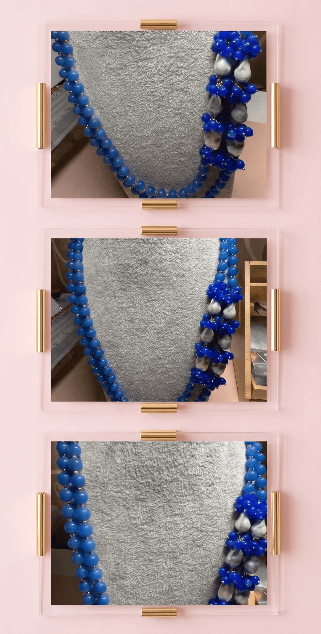 Collane Collana con pietre naturali di agata blu e perle | Handmade Italia - Handmade Made in Italy