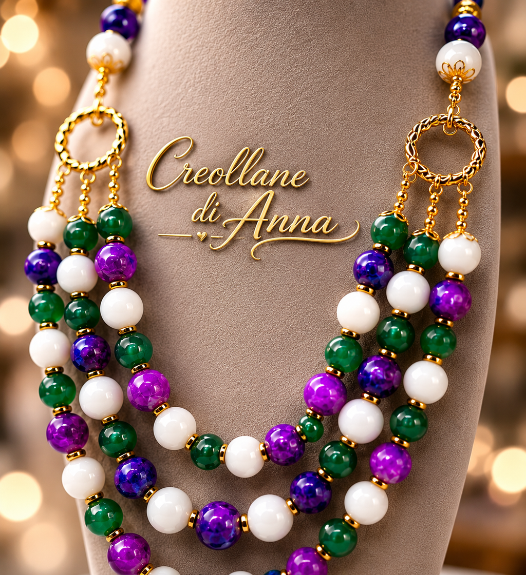 Collane Collana Girocollo Artigianale Handmade | Agata Tinta, Opale e Crisoprasio | Made in Italy - Handmade Made in Italy