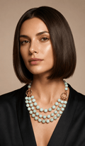 Collane Collana Girocollo Artigianale Handmade | Calcite Color Menta con Gancio a Timone | Made in Italy - Handmade Made in Italy