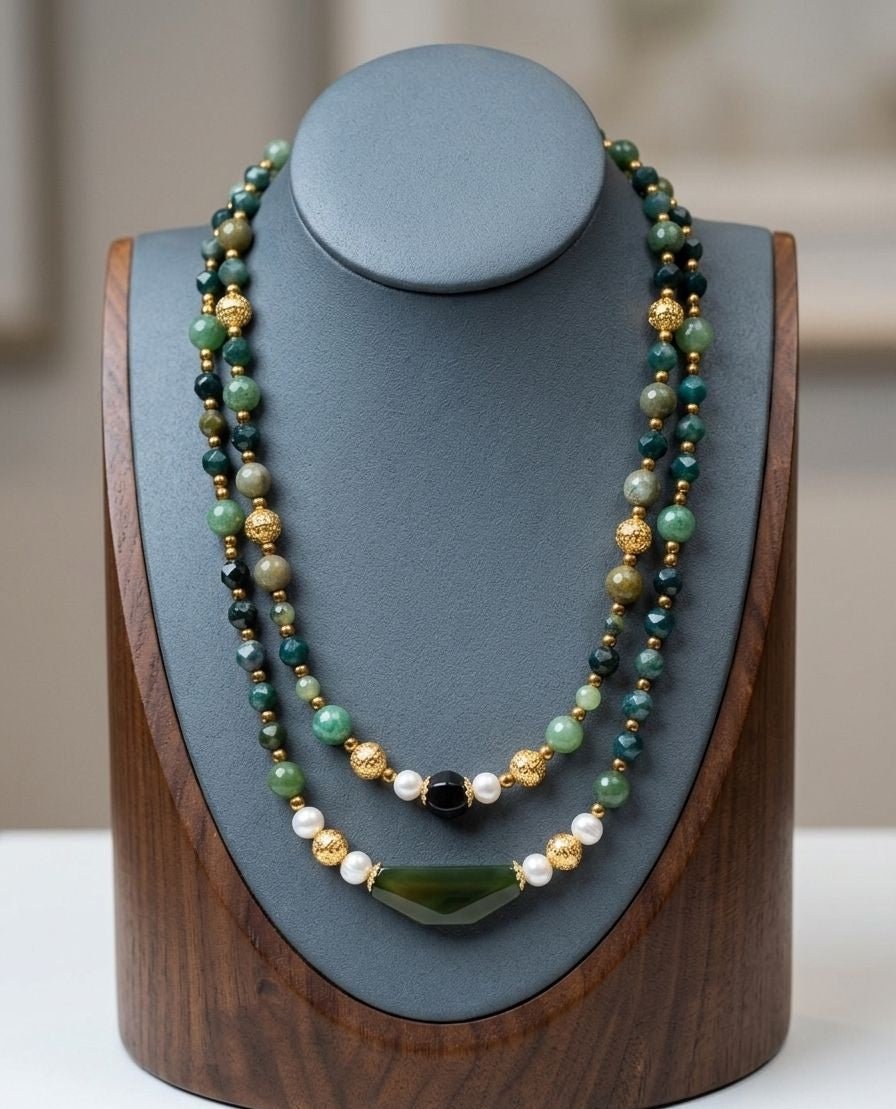 Collane Collana girocollo con perle agata muschiata | Handmade Italia - Handmade Made in Italy
