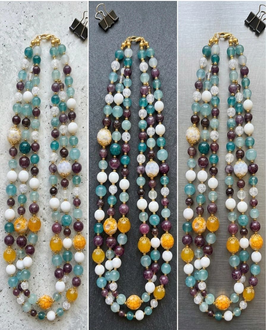 Collane Collana girocollo in pietra naturale agata multicolore | Handmade Italia - Handmade Made in Italy