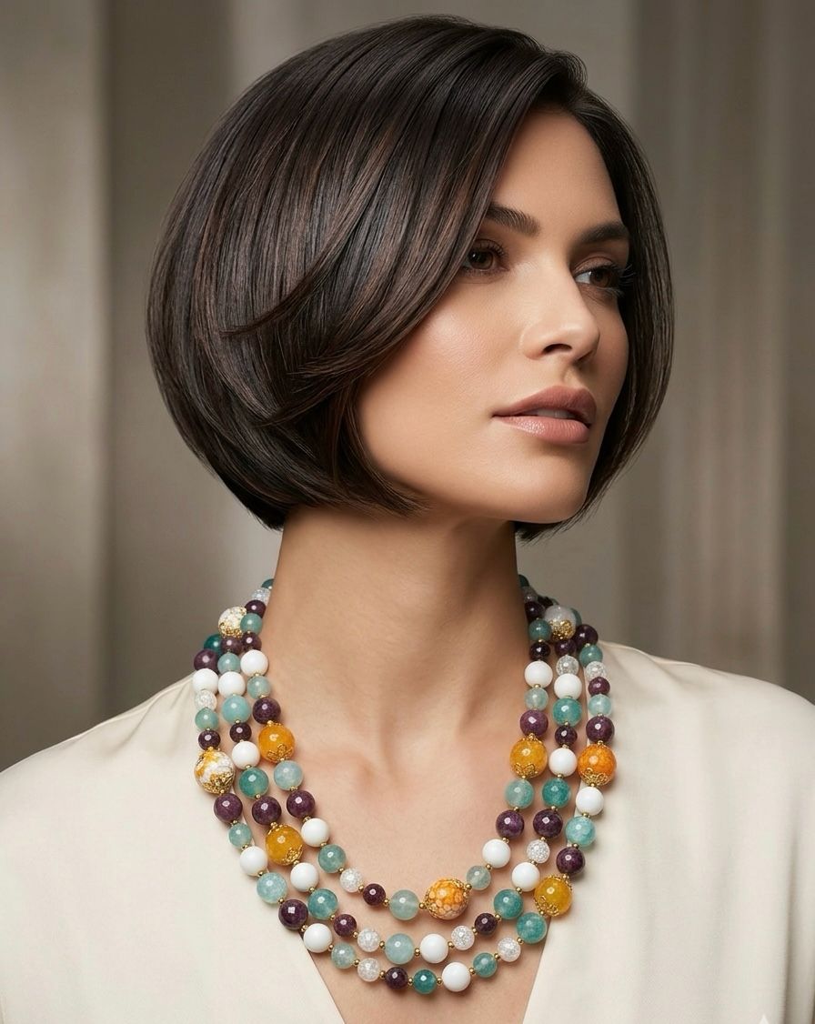 Collane Collana girocollo in pietra naturale agata multicolore | Handmade Italia - Handmade Made in Italy