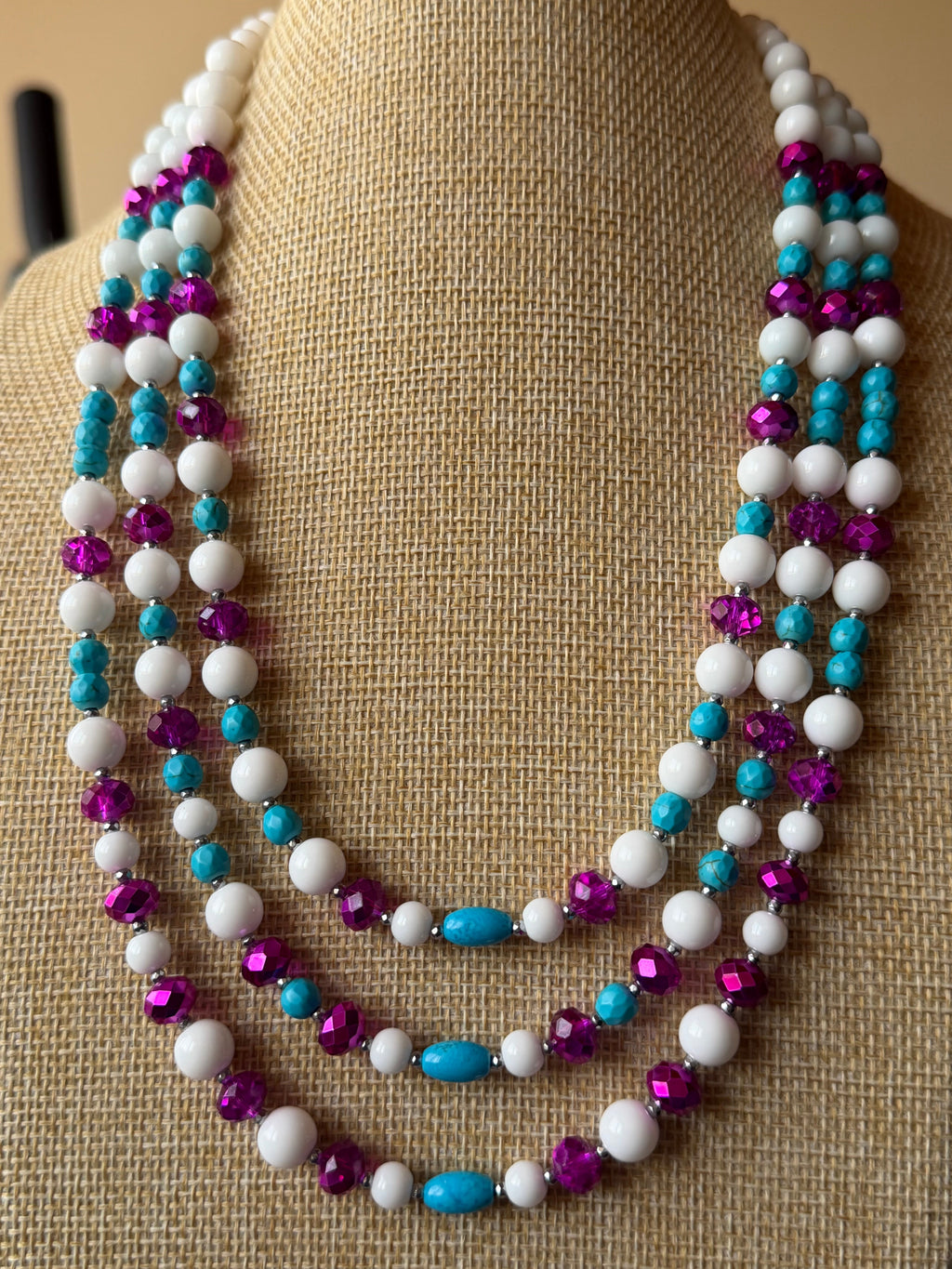 Collane Collana girocollo in turchinite, magnesite e cristalli | Handmade Italia - Handmade Made in Italy