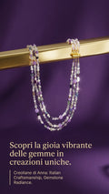 Collane Collana girocollo multifilo in pietra naturale fluorite | Handmade Italia - Handmade Made in Italy