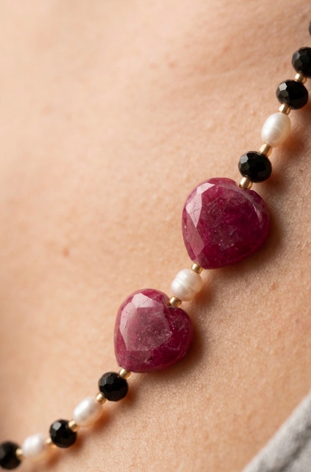Collane Collana in pietre dure e perle naturali | Handmade Italia - Handmade Made in Italy