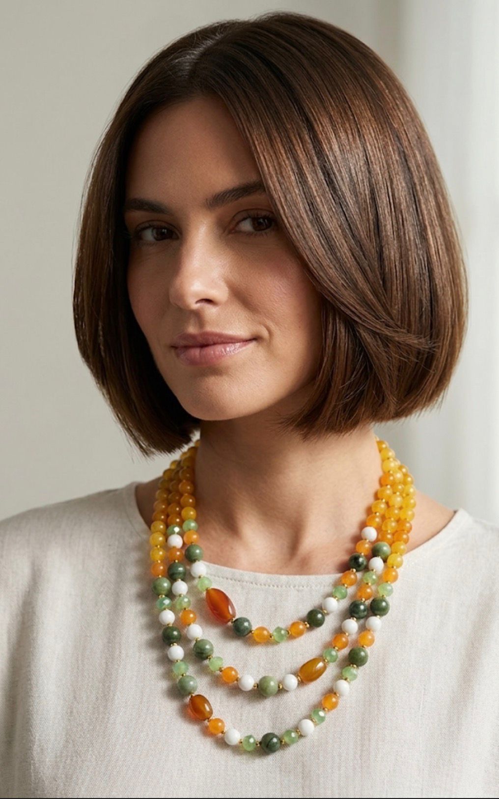 Collane Collana Multistrato Artigianale Handmade | Serpentino, Agata e Cristalli Verdi | Made in Italy - Handmade Made in Italy