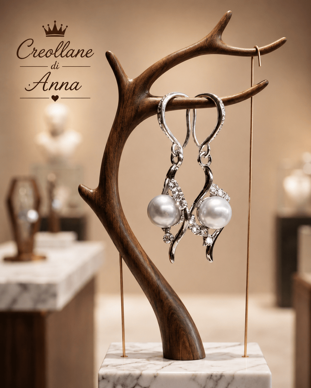Collane Set Collana e Orecchini Artigianale Handmade | Tanzanite, Ematite Silver e Perle di Maiorca | Made in Italy - Handmade Made in Italy
