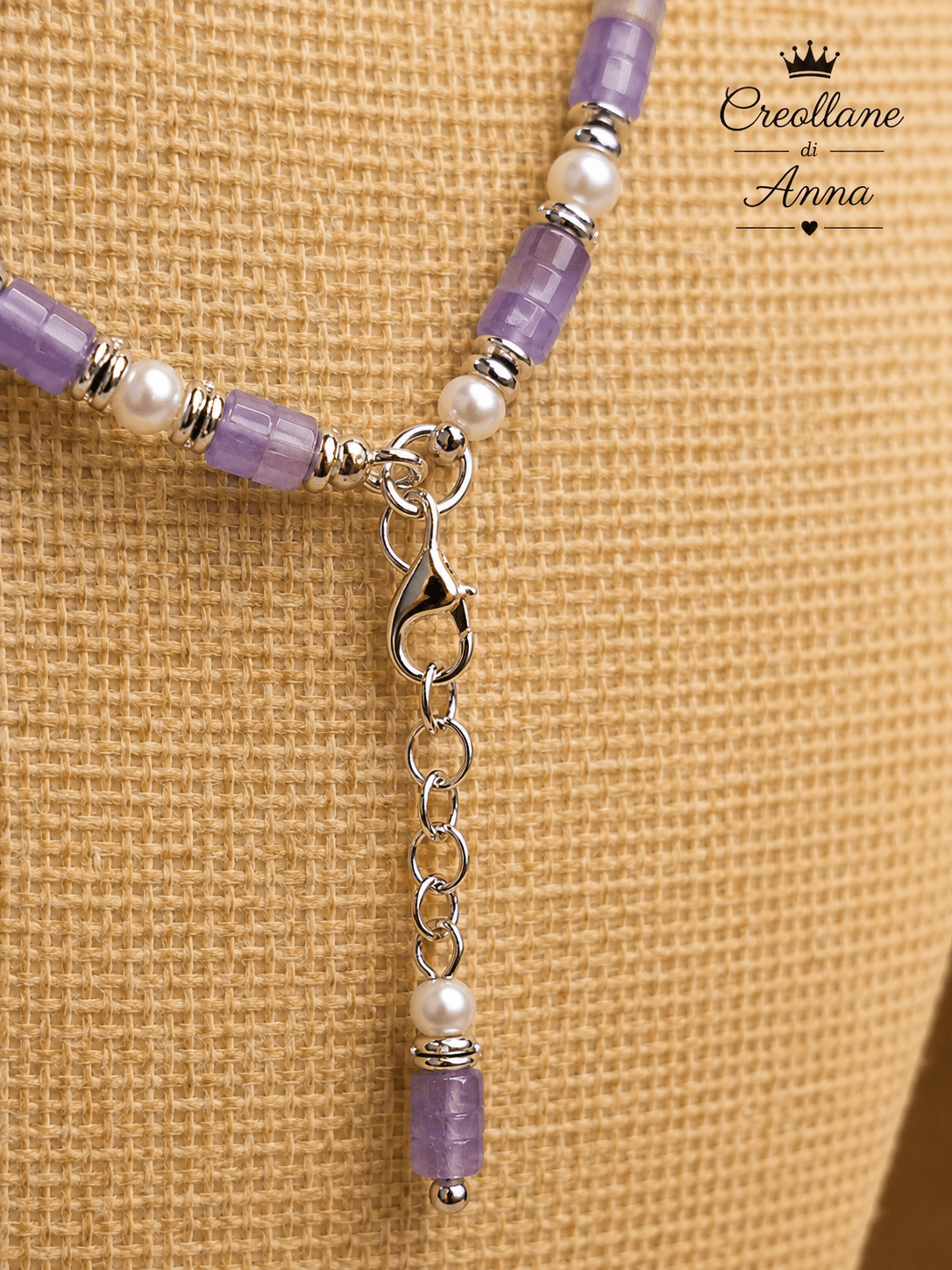 Collane Set Collana e Orecchini Artigianale Handmade | Tanzanite, Ematite Silver e Perle di Maiorca | Made in Italy - Handmade Made in Italy