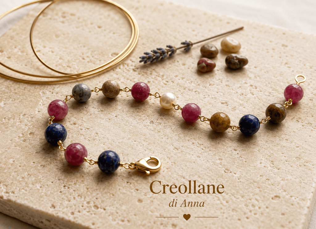 Collane Set Gioielli Artigianale Handmade | Agata a Catena Rosario | Collana, Orecchini e Bracciale | Made in Italy - Handmade Made in Italy