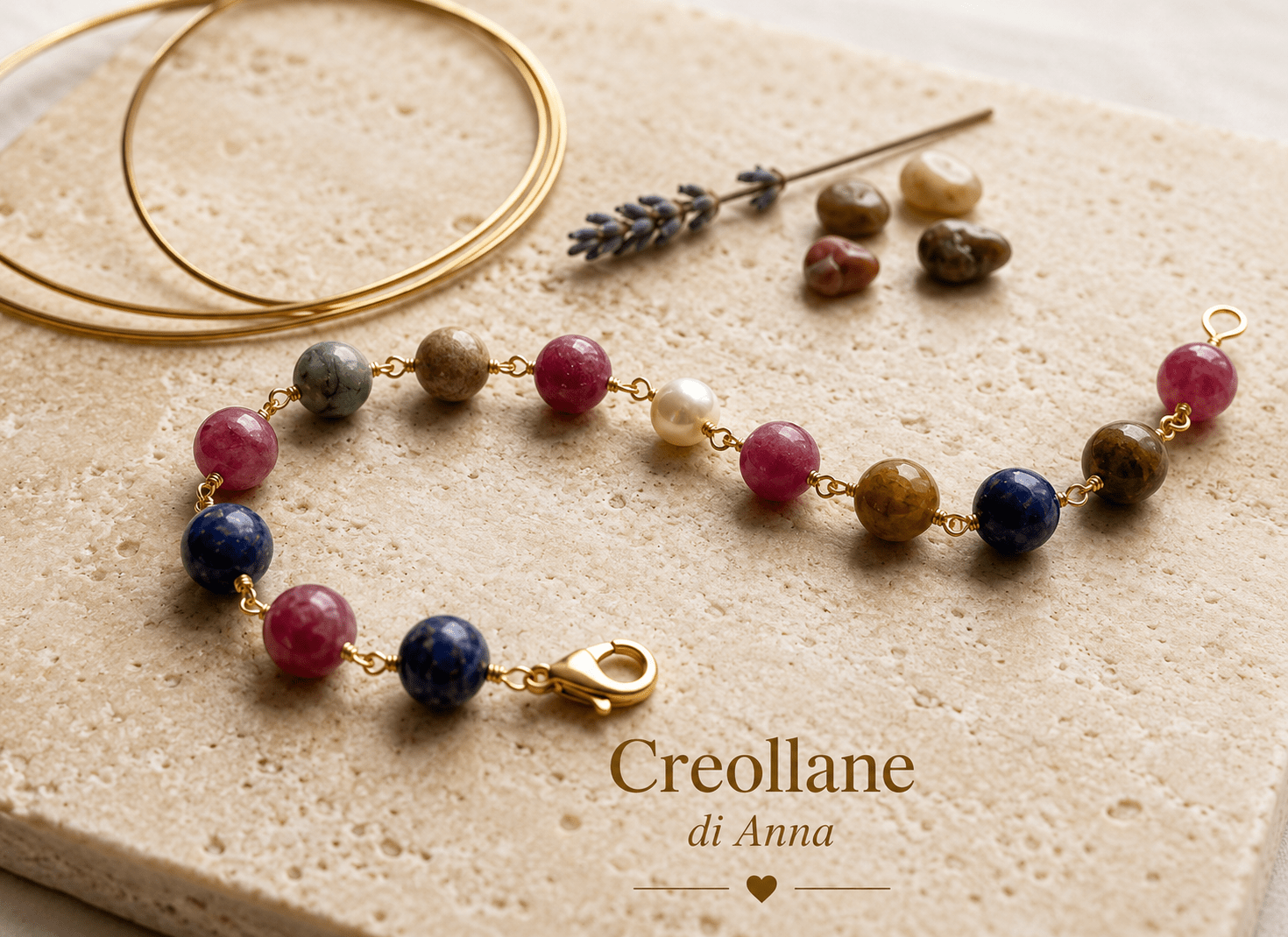 Collane Set Gioielli Artigianale Handmade | Agata a Catena Rosario | Collana, Orecchini e Bracciale | Made in Italy - Handmade Made in Italy