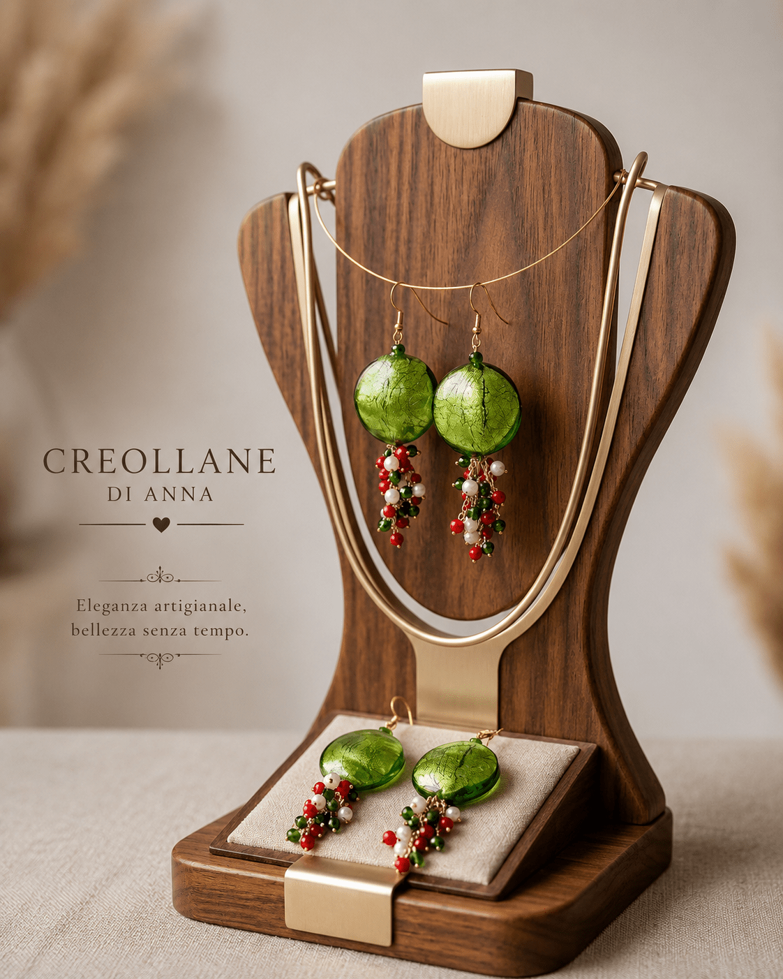 Orecchini Orecchini Artigianali Handmade | Vetro di Murano, Cristalli Sfaccettati e Perle d'Acqua Dolce | Made in Italy - Handmade Made in Italy